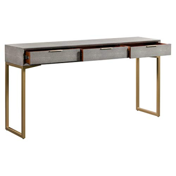 Modern Pesce Shagreen Console Table - 59" Stylish Design