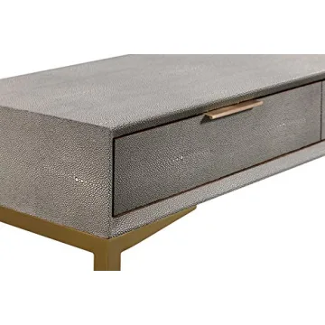 Modern Pesce Shagreen Console Table - 59" Stylish Design