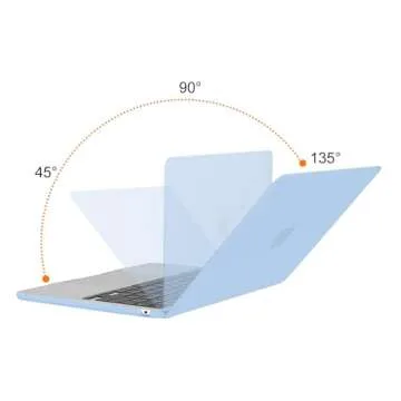 MOSISO Compatible with MacBook Air 13 inch Case 2025 2024 2023 2022 Release M3 A3113 M2 A2681 Touch ID, Protective Plastic Hard Shell Cover Compatible with MacBook Air 13.6 inch Case, Air Blue