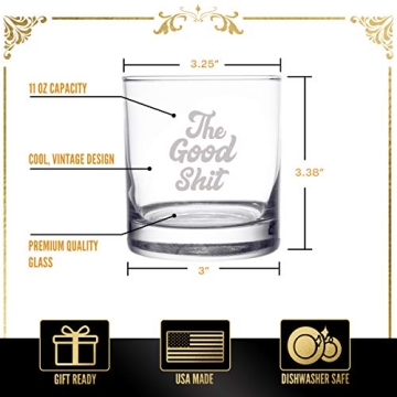 Funny Whiskey Glass Gift for Men - Durable & Unique