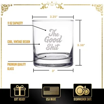 Funny Whiskey Glass Gift for Men - Durable & Unique
