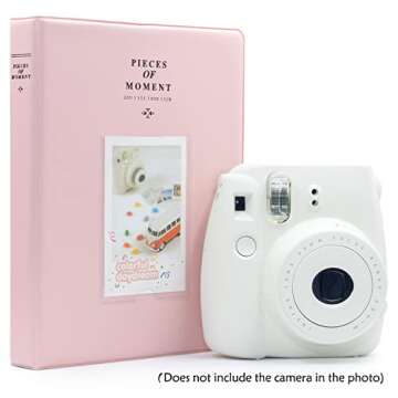 Ablus 128 Pockets Mini Photo Album - Fits for Fujifilm Instax Mini 11 Mini 9 Mini 8 Mini 90 Mini 25, Polaroid Snap PIC-300, Kodak Mini 3-Inch Film(Pink)