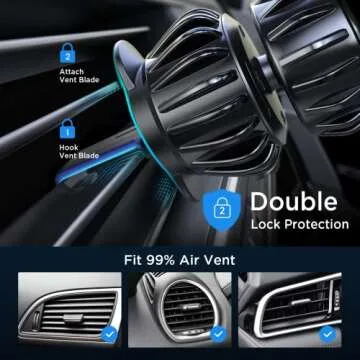 LISEN Magnetic Phone Holder for Car - Upgraded Clip & Stability