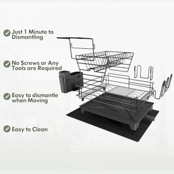 MAJALiS Large Dish Drying Rack - Stylish & Functional