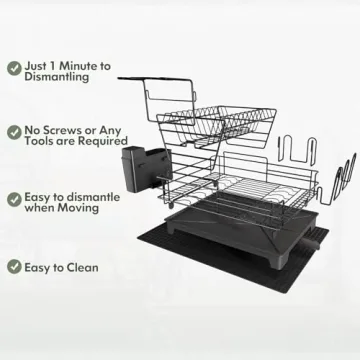 MAJALiS Large Dish Drying Rack - Stylish & Functional