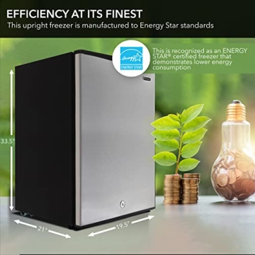 Whynter 3.0 Cubic Feet Mini Upright Freezer in Black