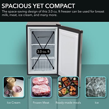 Whynter 3.0 Cubic Feet Mini Upright Freezer in Black