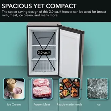 Whynter 3.0 Cubic Feet Mini Upright Freezer in Black