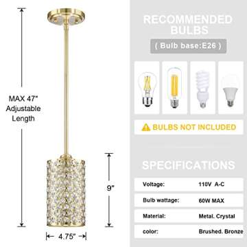 Elegant Crystal Pendant Lighting for Home Decor