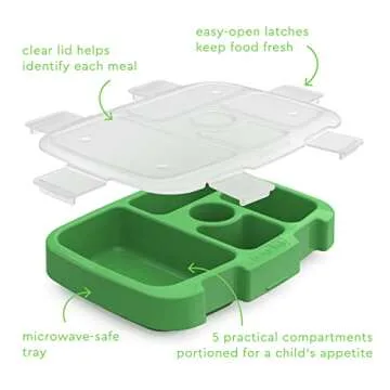 Bentgo Kids Tray with Transparent Cover (Green)