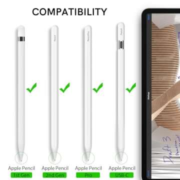 Delidigi Replacement Tips Compatible with Apple Pencil 2nd Generation/1st Gen/Apple Pencil Pro/USB-C...