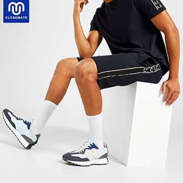 CLOSEMATE Mens Crew Socks Cotton Cushioned Moisture Wicking Sport Socks Breathable Training Athletic Socks 6 Pairs