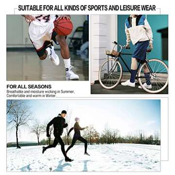 CLOSEMATE Mens Crew Socks Cotton Cushioned Moisture Wicking Sport Socks Breathable Training Athletic Socks 6 Pairs