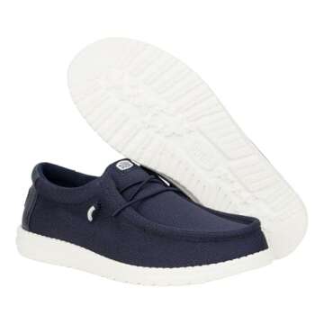 Hey Dude Wally Hex Navy Men's Lightweight Slip-on Loafers