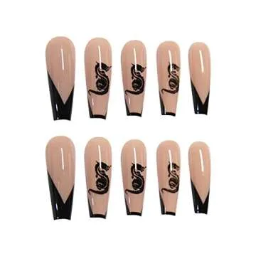 YoYoee Long Acrylic Press on Nails for Women 24PCS