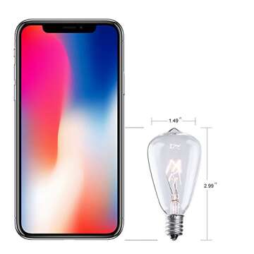 Couah Outdoor Patio String Lights - 10Ft with Edison Bulbs for Events