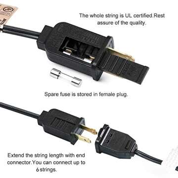 10ft Couah Outdoor String Lights with Edison Bulbs