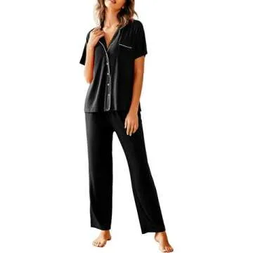 Avidlove Women's Soft Pajama Set - Notch Collar Sleepwear