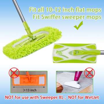 Unoutur Microfiber Mop Pads for Swiffer - Reusable & Durable