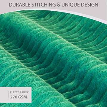 GO Premium Ultra Soft Fleece Blanket, Super Large Queen Size - Emerald Green Color, Perfect Cozy Gif...