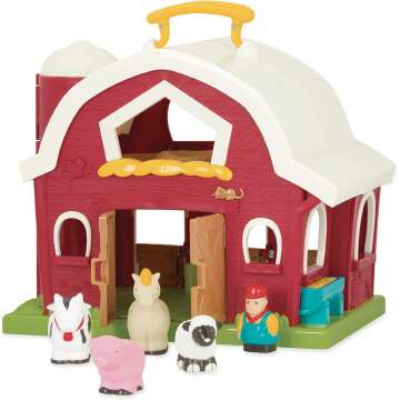 Battat Big Red Barn Animal Farm Playset for Toddlers