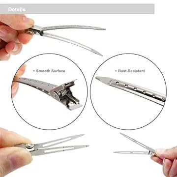 WILNAKWEL 40 Pcs Metal Duck Billed Hair Clips for Styling