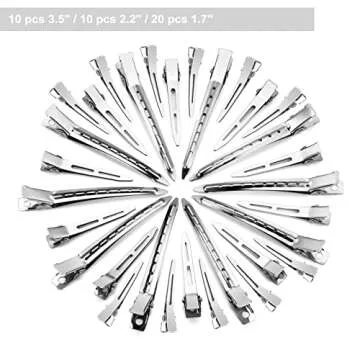 WILNAKWEL 40 Pcs Metal Duck Billed Hair Clips for Styling