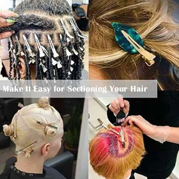 WILNAKWEL 40 Pcs Metal Duck Billed Hair Clips for Styling