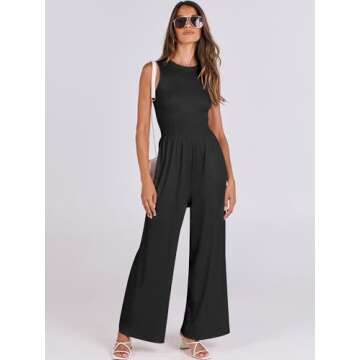 ANRABESS Women's Stylish Summer Jumpsuit with Pockets