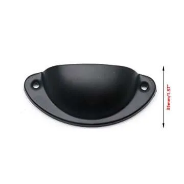 Rannb Cup Pulls Black Cabinet Handle Decorative Pulls Furniture Handle Hardware Drawer Handle Pulls-Pack of 20