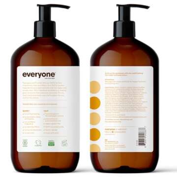 Everyone Nourishing Hand and Body Lotion, 32 Ounce (Pack of 2), Coconut and Lemon, Plant-Based Lotio...