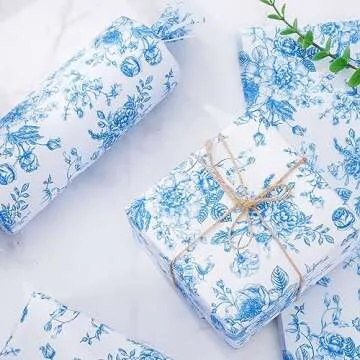 Stylish Blue Floral Tissue Paper for Any Occasion
