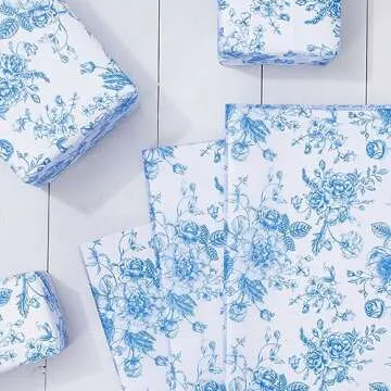 Stylish Blue Floral Tissue Paper for Any Occasion