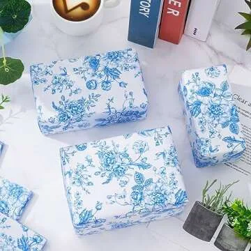 Stylish Blue Floral Tissue Paper for Any Occasion
