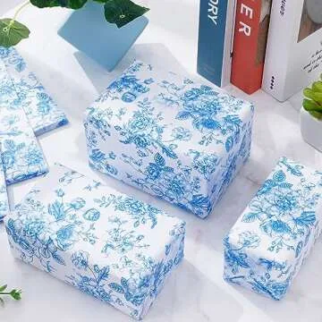 Stylish Blue Floral Tissue Paper for Any Occasion