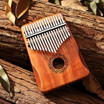 MIFOGE Kalimba 17 Keys Mahogany Thumb Piano for All Ages