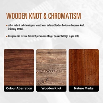 MIFOGE Kalimba 17 Keys Mahogany Thumb Piano for All Ages