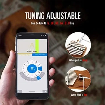 MIFOGE Kalimba 17 Keys Mahogany Thumb Piano for All Ages