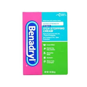 Benadryl Original Strength Anti-Itch Cream, Bug Bite Itch Relief, Diphenhydramine HCl Topical Analge...