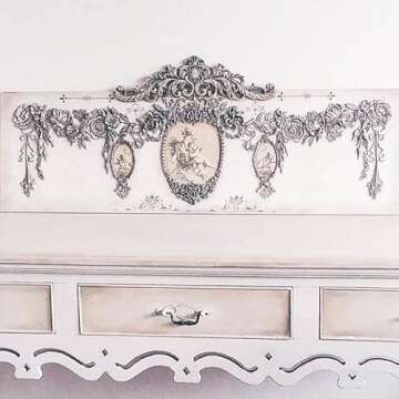 Redesign with Prima Redesign Furniture Decor Moulds® Fragrant Roses 5"x8",8Mm Thickness for Funiture Dresser, Chocolate,Cake,Candy,Backery,Soap,Polymer Clay, earthen Clay