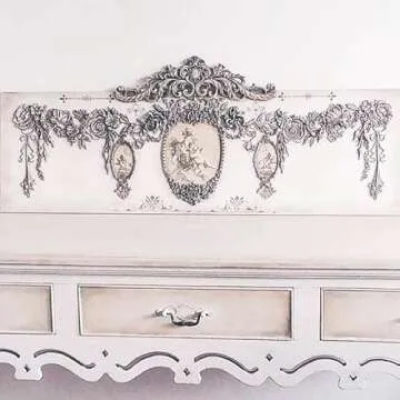 Redesign with Prima Redesign Furniture Decor Moulds® Fragrant Roses 5"x8",8Mm Thickness for Funiture Dresser, Chocolate,Cake,Candy,Backery,Soap,Polymer Clay, earthen Clay