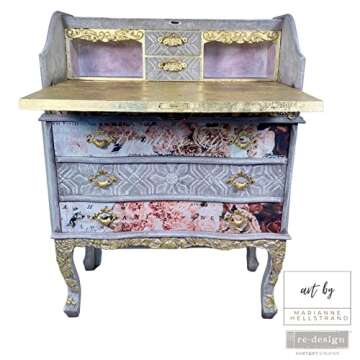 Redesign with Prima Redesign Furniture Decor Moulds® Fragrant Roses 5"x8",8Mm Thickness for Funiture Dresser, Chocolate,Cake,Candy,Backery,Soap,Polymer Clay, earthen Clay