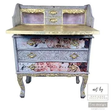 Redesign with Prima Redesign Furniture Decor Moulds® Fragrant Roses 5"x8",8Mm Thickness for Funiture Dresser, Chocolate,Cake,Candy,Backery,Soap,Polymer Clay, earthen Clay