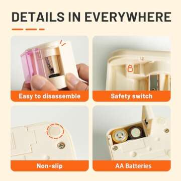 YPLUS Electric Pencil Sharpener for Kids, Super Portable Small Colored Pen Sharpeners, Automatic Min...