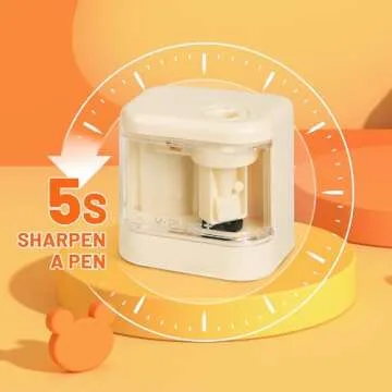 YPLUS Electric Pencil Sharpener for Kids, Super Portable Small Colored Pen Sharpeners, Automatic Mini Sharpener for Classroom, Stocking Stuffers for Kids Toddler - Pink