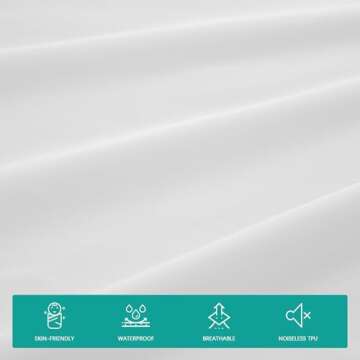 Crib Sheets Waterproof 2 Pack, Crib Mattress Protector, Toddler Fitted Crib Sheet Neutral, Ultra Sof...