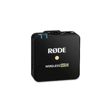 RØDE Wireless GO II TX Ultra-compact Wireless Transmitter with Built-in Microphone, On-board Record...