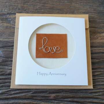 Handmade Steel Iron Anniversary Card for 6th 11th