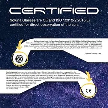 Solar Eclipse Glasses for Safe Viewing - AAS Approved