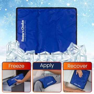 Gel Soft Flexible Ice Pack for Injuries Reusable - (Large: 11"x14.5") for Hip, Shoulder, Knee, Back - Comfy Cold Pack Compress for Swelling, Bruises, Surgery
